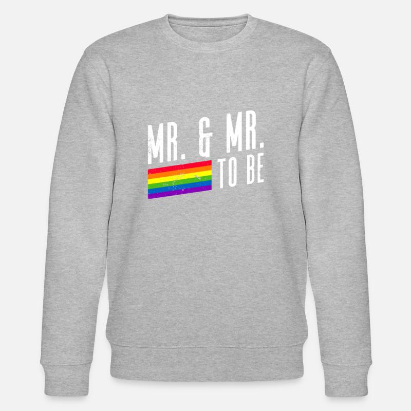Gay Pride Hochzeit Homo-Ehe - Stanley/Stella Unisex Bio-Sweatshirt CHANGER  - Grau meliert