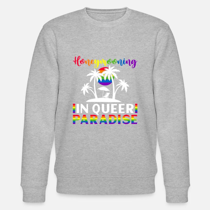 Gay Pride Hochzeit Homo-Ehe - Stanley/Stella Unisex Bio-Sweatshirt CHANGER  - Grau meliert