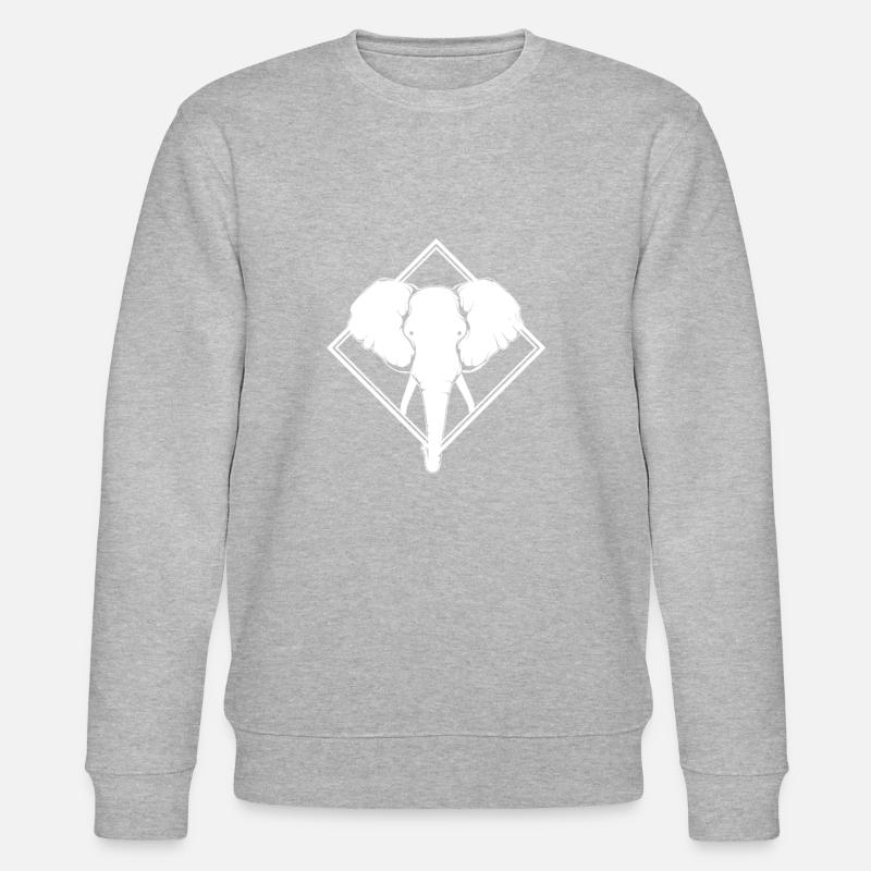 Éléphant - éléphant - Sweat bio CHANGER Stanley/Stella Unisexe - gris chiné