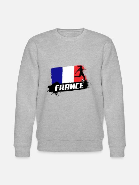 Frankrike Fotbolls-VM 2019 Damfotboll - Ekologisk sweatshirt CHANGER unisex från Stanley/Stella - gråmelerad