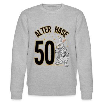 50 Geburtstag Geschenke lustig 50. Geburtstag Mann - Stanley/Stella Unisex Bio-Sweatshirt CHANGER  - Grau meliert - Vorne - Nik (191cm) & Marisol (170cm)