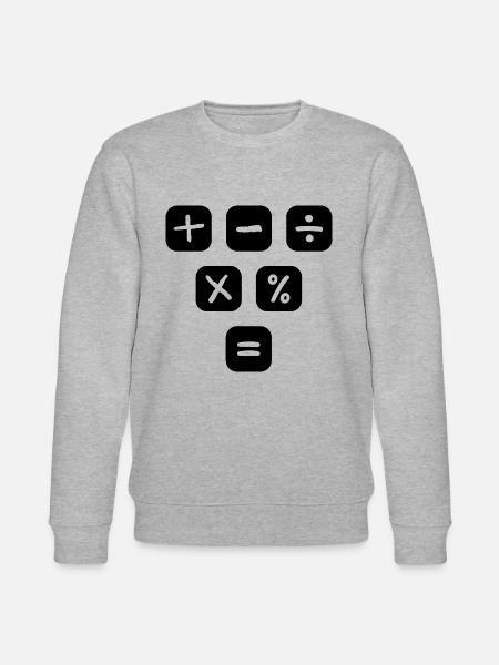 Wiskundige Symbolen Wiskundige Tekens Wiskunde - Stanley/Stella Uniseks bio-sweatshirt CHANGER  - grijs gemêleerd