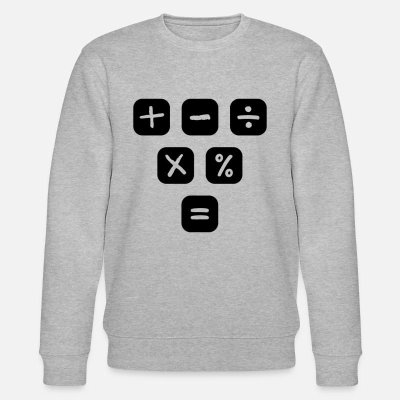 Math Symbols mathematical Signs Maths - Stanley/Stella CHANGER Unisex Organic Sweatshirt - heather grey