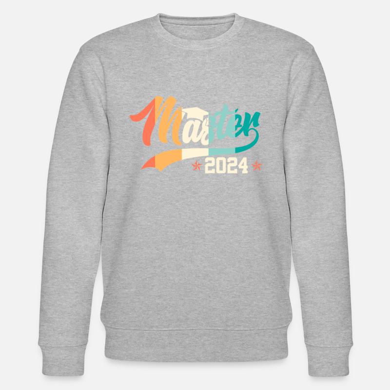 Master 2024 Masterabschluss Bestanden - Stanley/Stella Unisex Bio-Sweatshirt CHANGER - Grau meliert