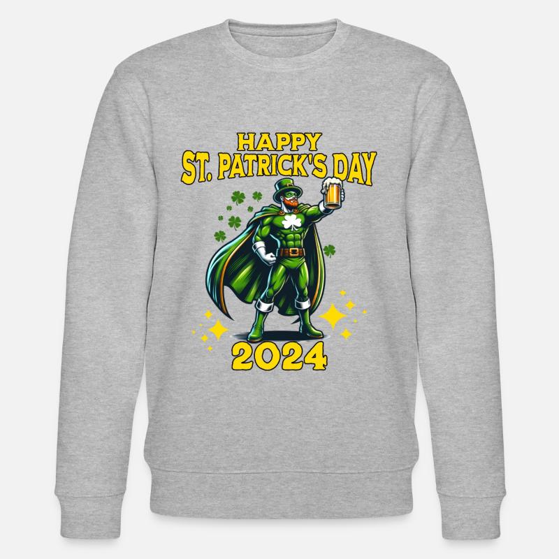 St Patrick's Day 2024 - Stanley/Stella CHANGER Unisex Organic Sweatshirt - heather grey