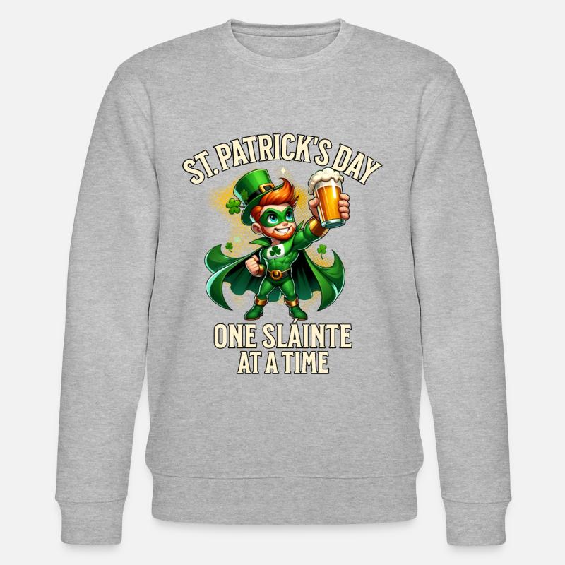 St. Patricks Day - Stanley/Stella Unisex Bio-Sweatshirt CHANGER  - Grau meliert
