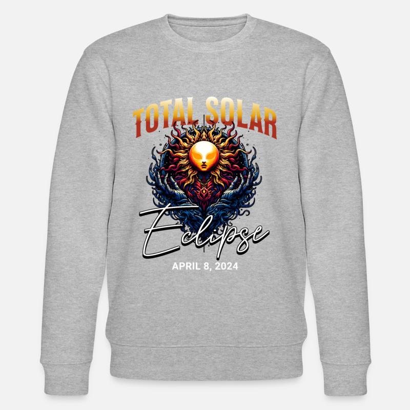 Solar Eclipse 2024 - Stanley/Stella CHANGER Unisex Organic Sweatshirt - heather grey