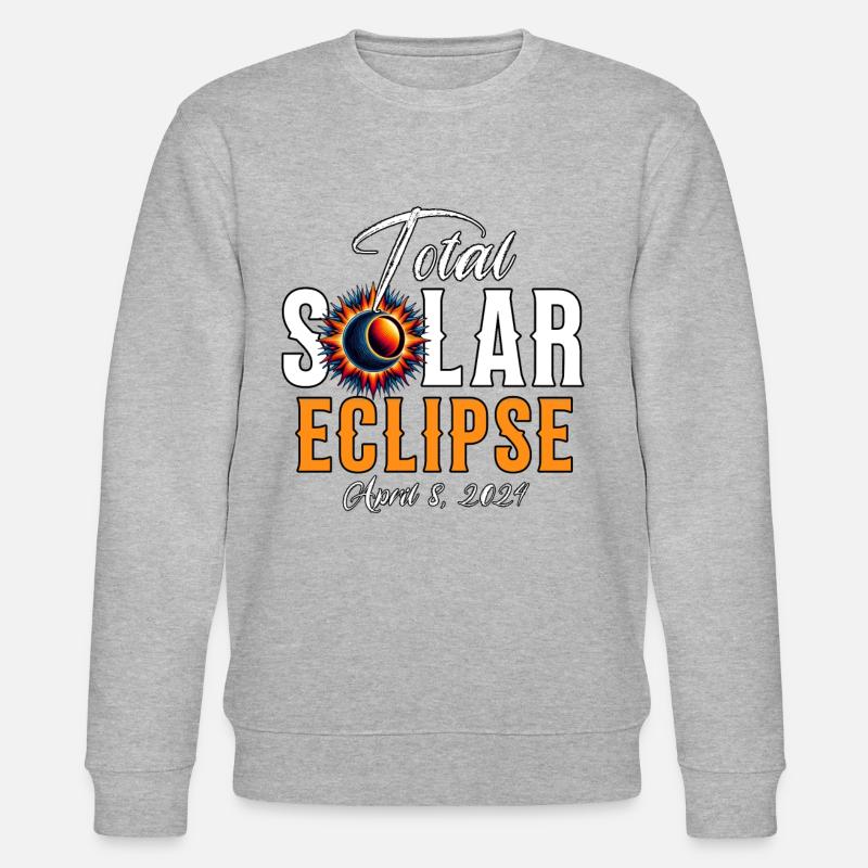 Solar Eclipse 2024 - Stanley/Stella CHANGER Unisex Organic Sweatshirt - heather grey