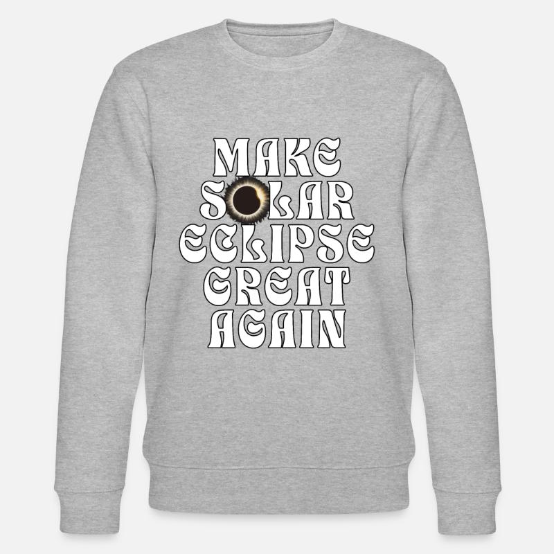 Solar Eclipse 2024 - Stanley/Stella CHANGER Unisex Organic Sweatshirt - heather grey