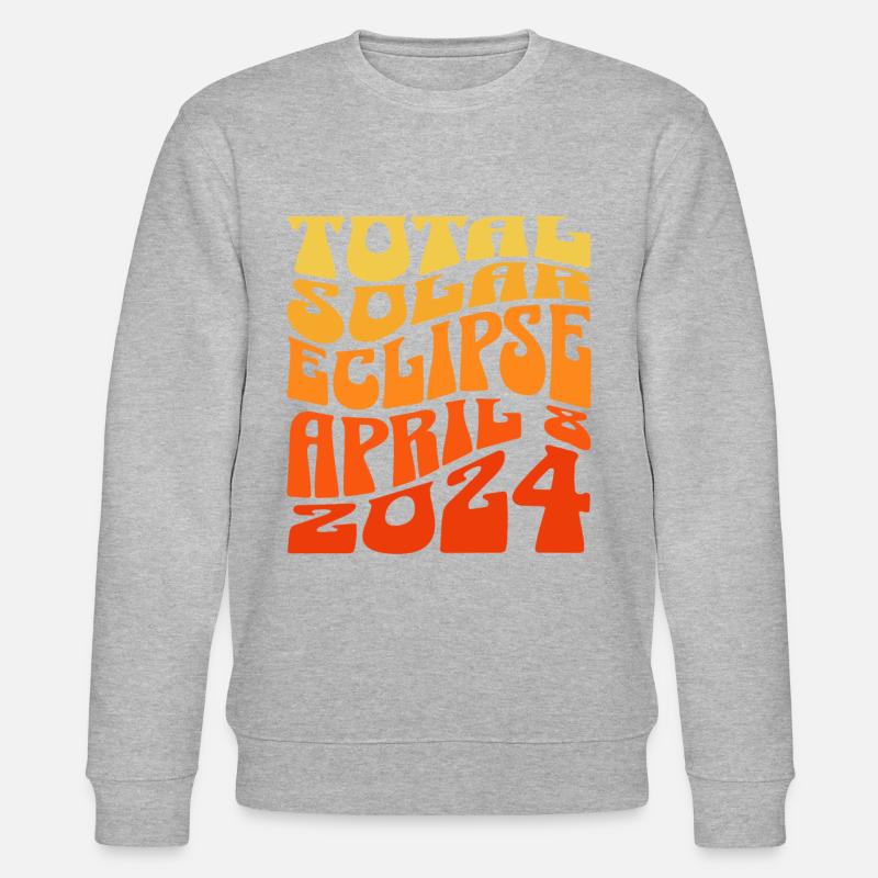 Solar Eclipse April 2024 - Stanley/Stella CHANGER Unisex Organic Sweatshirt - heather grey