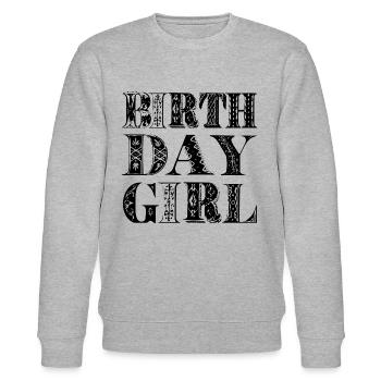 Birthday Girl - Stanley/Stella Unisex Bio-Sweatshirt CHANGER  - Grau meliert - Vorne - Nik (191cm) & Marisol (170cm)