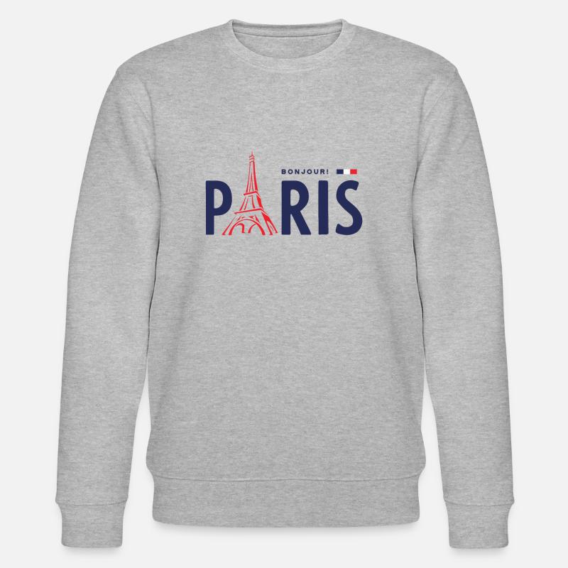 Pariser Eiffelturm - Stanley/Stella Unisex Bio-Sweatshirt CHANGER  - Grau meliert