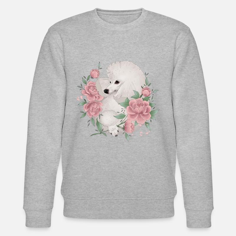 Pudel weiß - Stanley/Stella Unisex Bio-Sweatshirt CHANGER  - Grau meliert