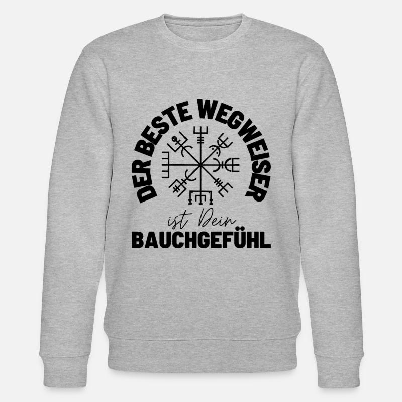 Wegweiser RUNEN viking CELTIC - VEGVISIR - Stanley/Stella Unisex Bio-Sweatshirt CHANGER - Grau meliert