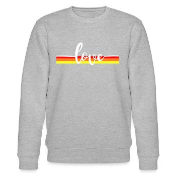 Love - Stanley/Stella CHANGER Unisex Organic Sweatshirt - heather grey - Front - Nik (191cm) & Marisol (170cm)