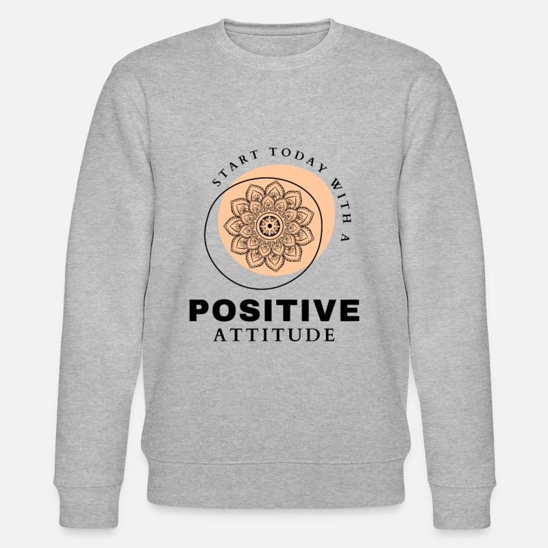 POSITIVE EINSTELLUNG MINDSET Motivation - Stanley/Stella Unisex Bio-Sweatshirt CHANGER  - Grau meliert