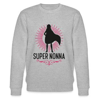 Super Nonna migliore del mondo Idee Regali - Stanley/Stella Unisex Bio-Sweatshirt CHANGER  - Grau meliert - Vorne - Nik (191cm) & Marisol (170cm)