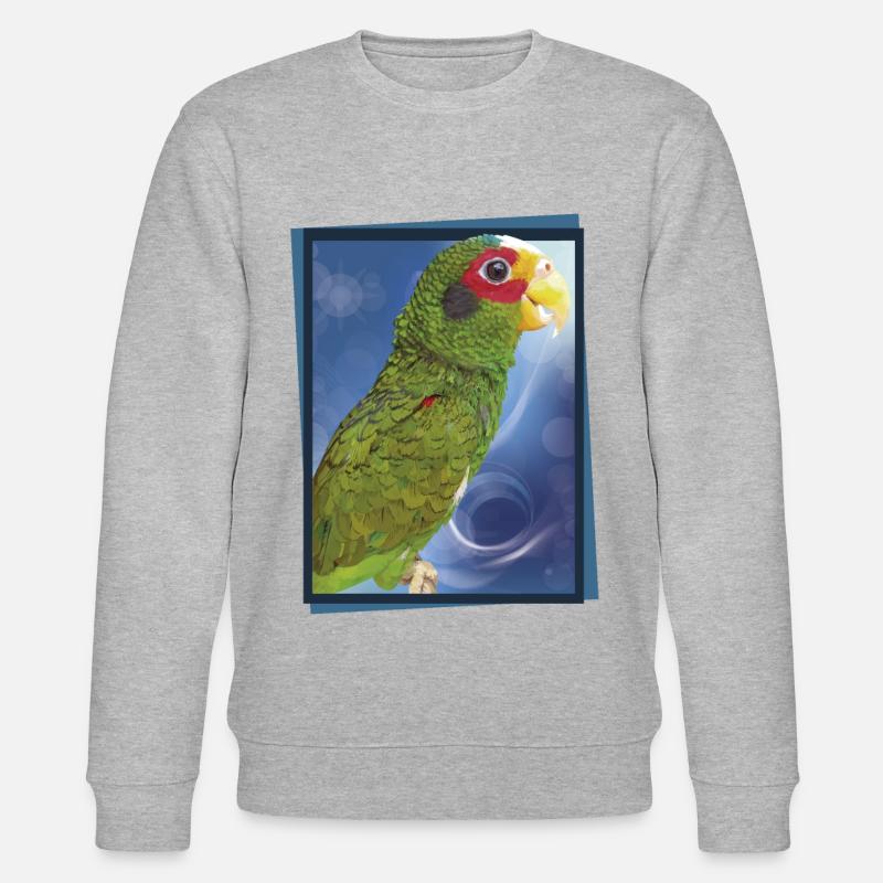 Le perroquet yucatèque - Sweat bio CHANGER Stanley/Stella Unisexe - gris chiné
