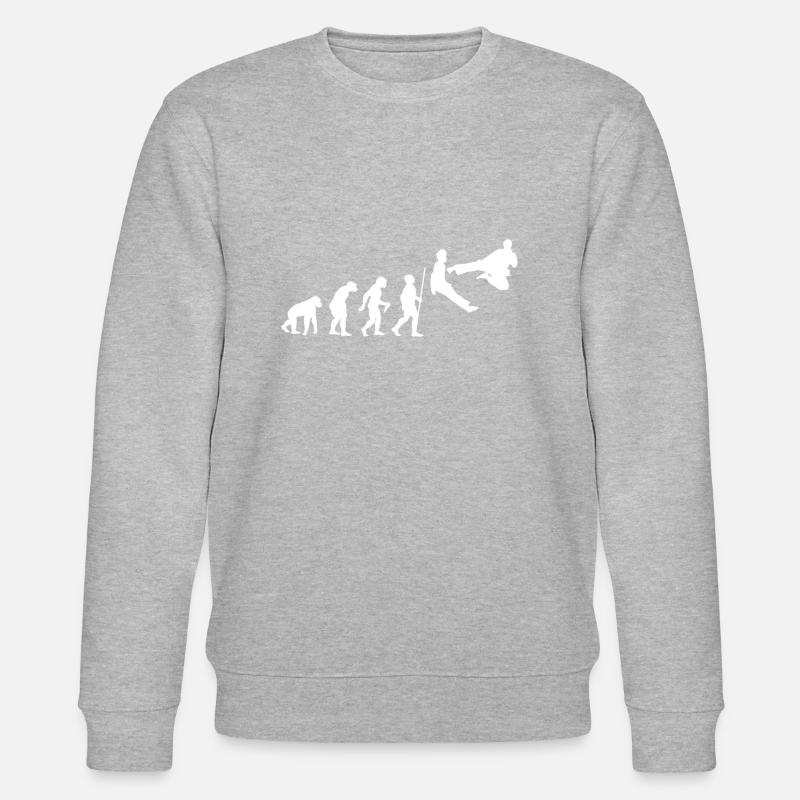 Evolution Graphic to Fly Kick - Stanley/Stella CHANGER Unisex Organic Sweatshirt - heather grey
