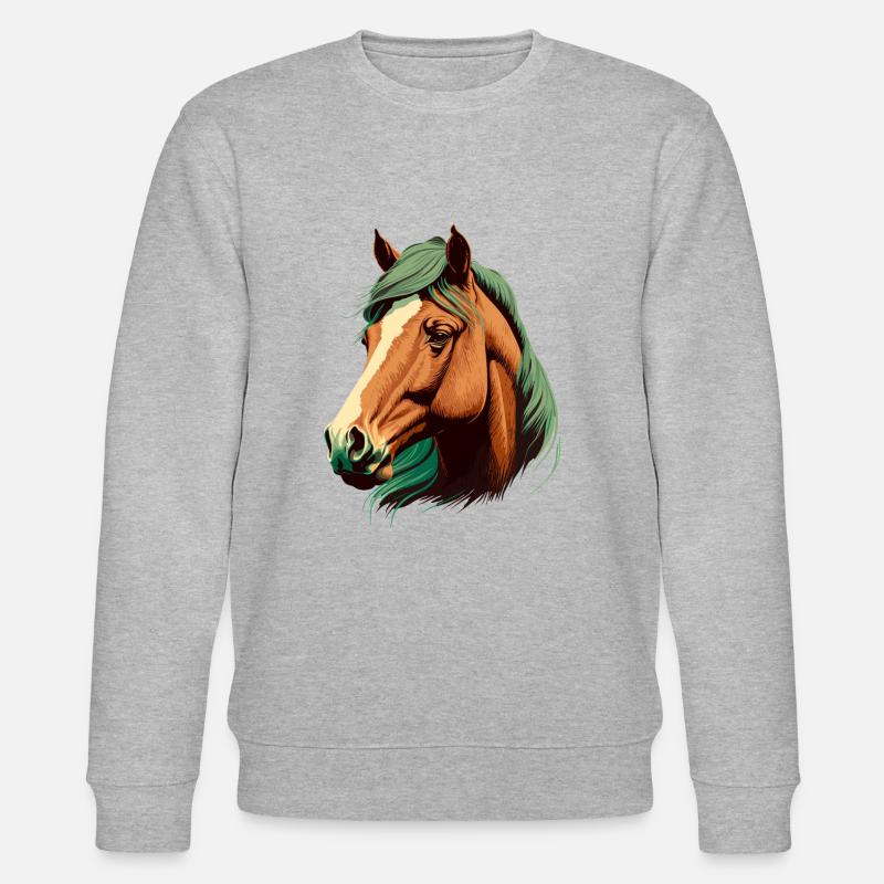 Schöne Stute - Stanley/Stella Unisex Bio-Sweatshirt CHANGER  - Grau meliert