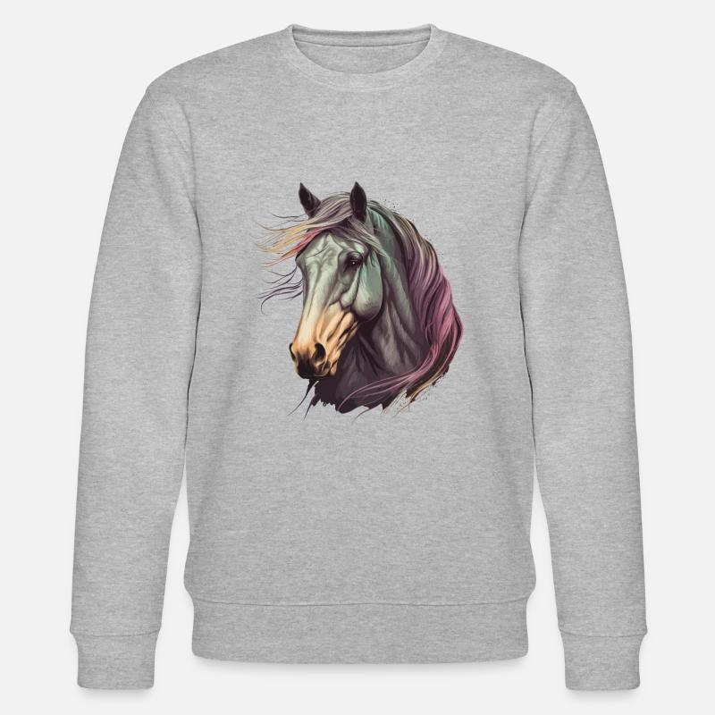 Morgan Pferd - Stanley/Stella Unisex Bio-Sweatshirt CHANGER  - Grau meliert