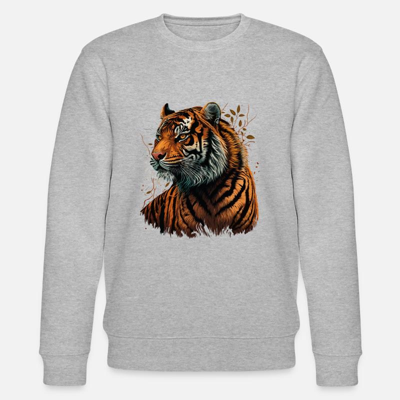 Tiger Tiger - Stanley/Stella Unisex Bio-Sweatshirt CHANGER  - Grau meliert