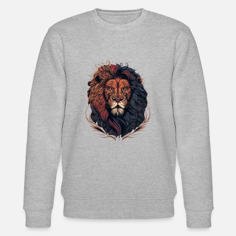 Dunkler Löwe - Stanley/Stella Unisex Bio-Sweatshirt CHANGER  - Grau meliert