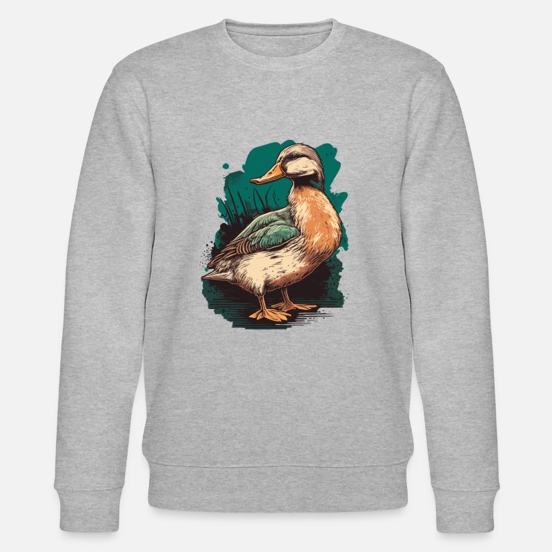 Canard pour chasseur de canard - Sweat bio CHANGER Stanley/Stella Unisexe - gris chiné
