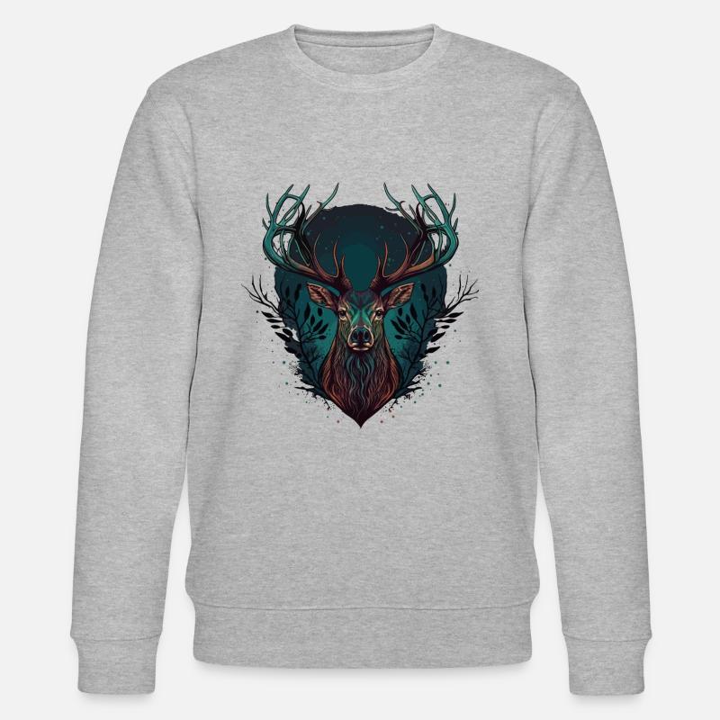 Hirsche - Stanley/Stella Unisex Bio-Sweatshirt CHANGER  - Grau meliert