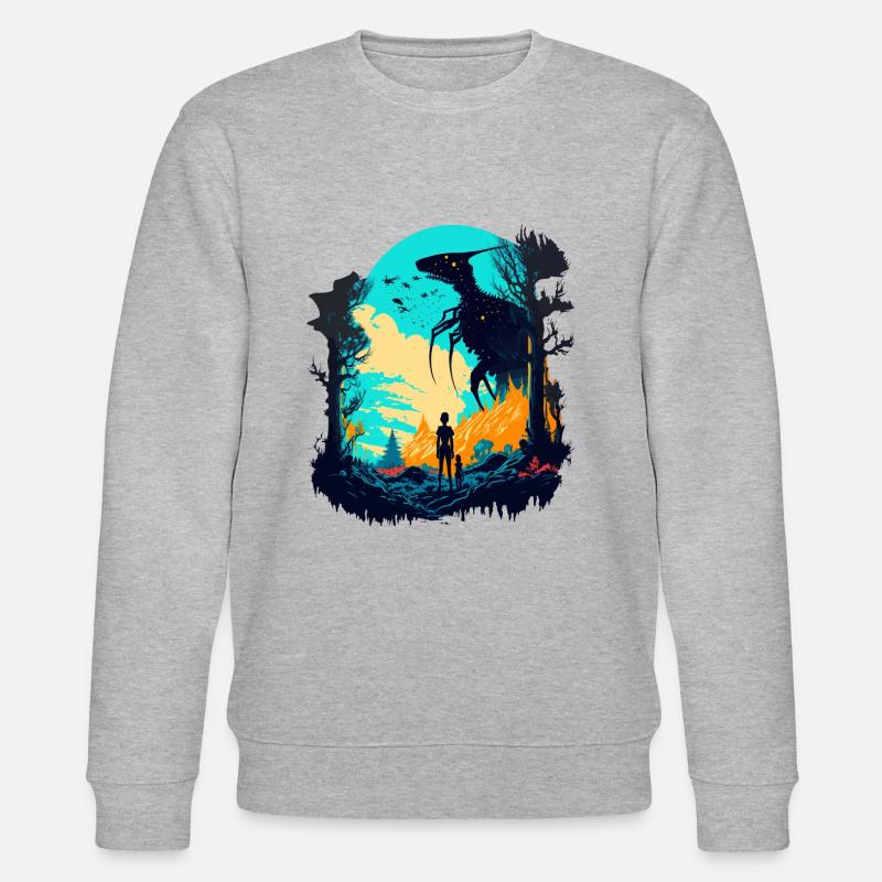 Rebellischer Alien - Stanley/Stella Unisex Bio-Sweatshirt CHANGER  - Grau meliert