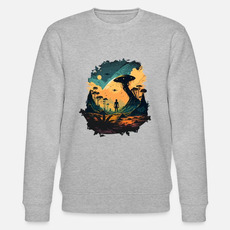 outer space - Stanley/Stella CHANGER Unisex Organic Sweatshirt - heather grey