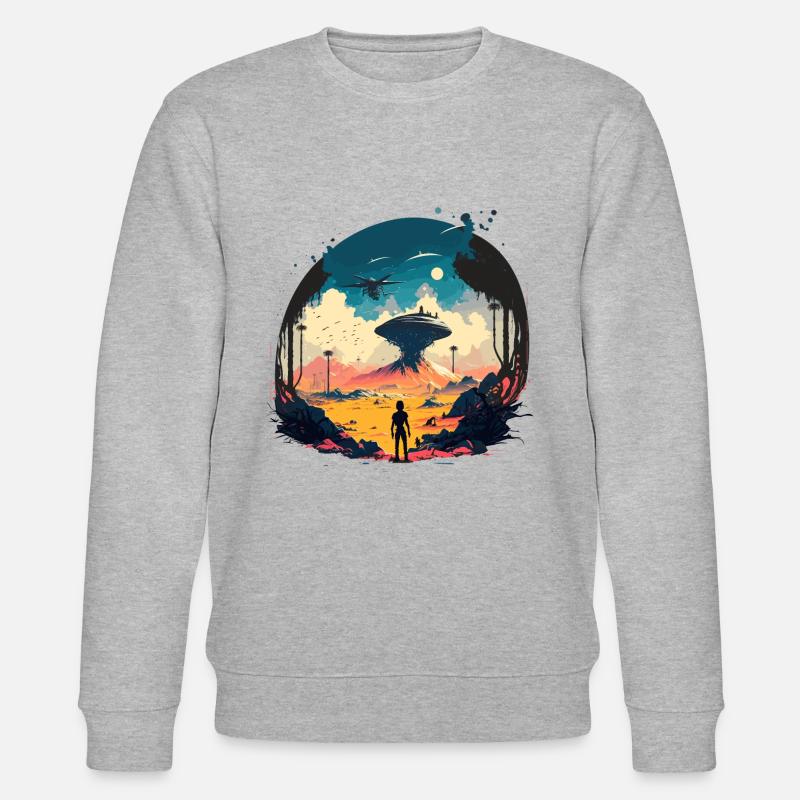 Diese Welt - Stanley/Stella Unisex Bio-Sweatshirt CHANGER  - Grau meliert