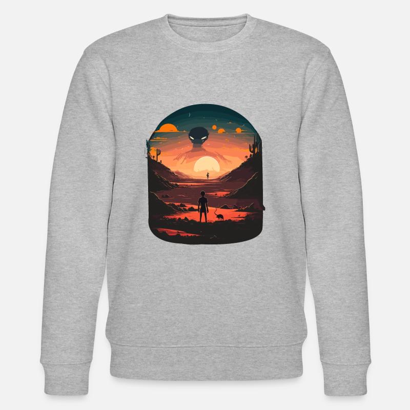 Sci-Fi-Welt - Stanley/Stella Unisex Bio-Sweatshirt CHANGER  - Grau meliert