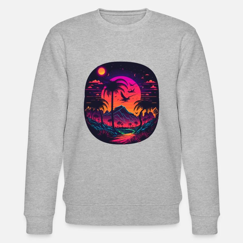 Synthwave - Stanley/Stella CHANGER Unisex Organic Sweatshirt - heather grey