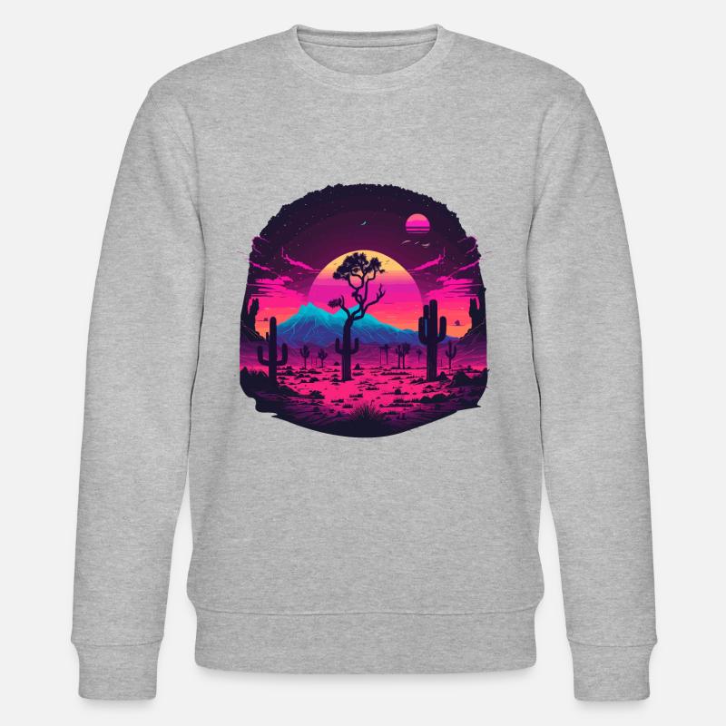 Rote Sonne - Stanley/Stella Unisex Bio-Sweatshirt CHANGER  - Grau meliert