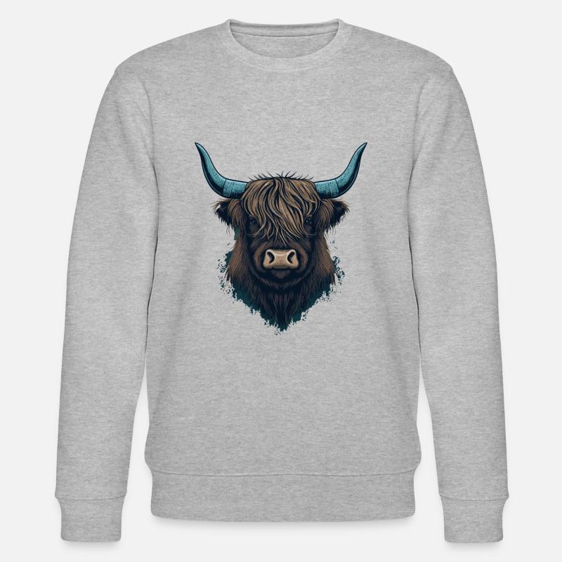 Yak-Gesicht - Stanley/Stella Unisex Bio-Sweatshirt CHANGER  - Grau meliert