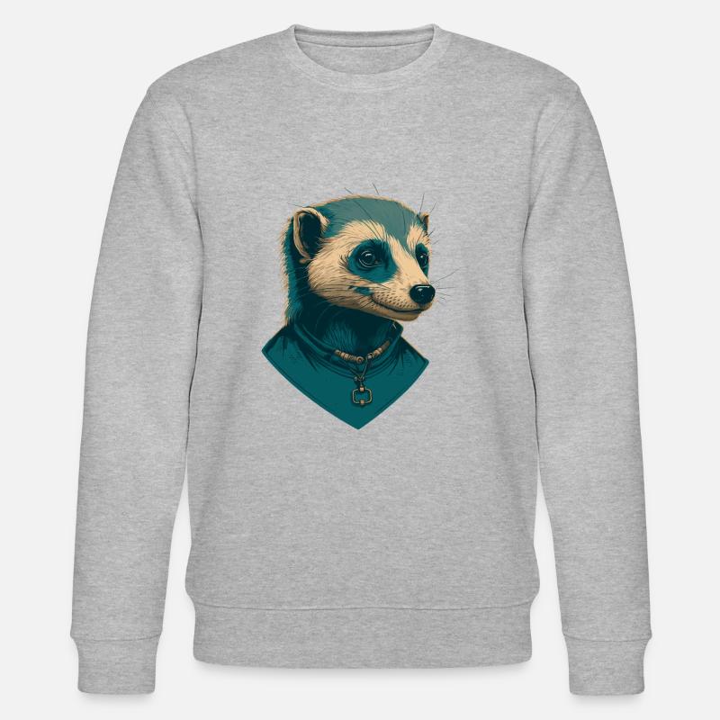 Frettchen-Liebe - Stanley/Stella Unisex Bio-Sweatshirt CHANGER  - Grau meliert