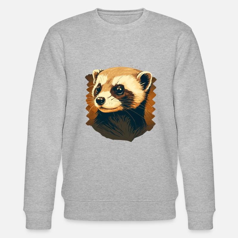 Frettchen Papa - Stanley/Stella Unisex Bio-Sweatshirt CHANGER  - Grau meliert