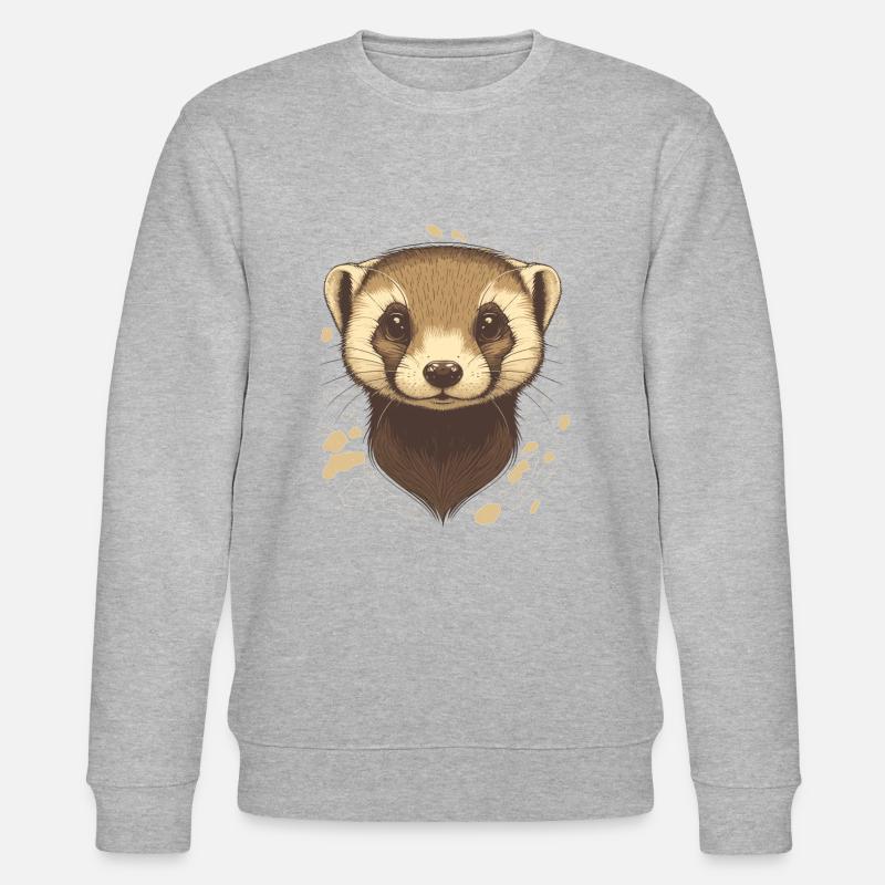 Frettchen - Stanley/Stella Unisex Bio-Sweatshirt CHANGER  - Grau meliert