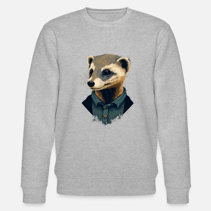 Frettchen-Stil - Stanley/Stella Unisex Bio-Sweatshirt CHANGER  - Grau meliert