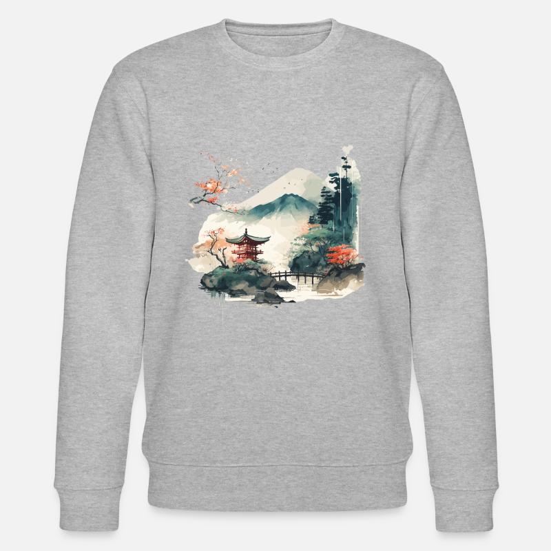 Wunderschönes Kunstwerk - Stanley/Stella Unisex Bio-Sweatshirt CHANGER  - Grau meliert