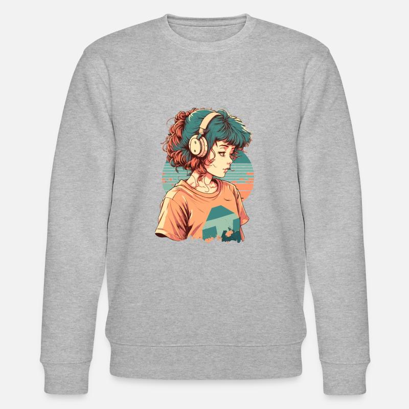 Lofi und Chill - Stanley/Stella Unisex Bio-Sweatshirt CHANGER  - Grau meliert