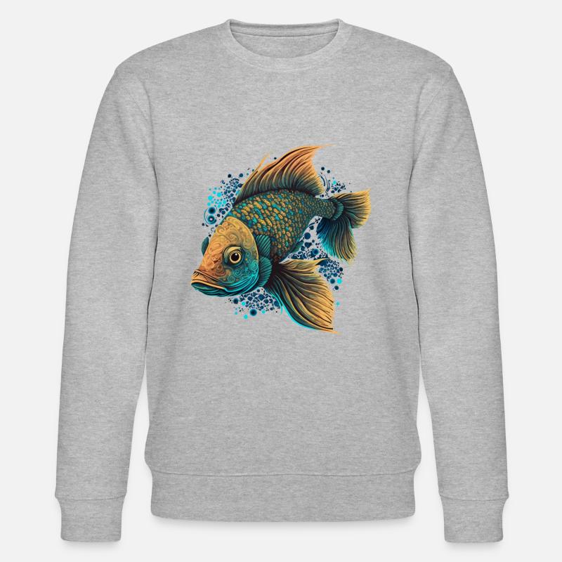 Fliegenfischen - Stanley/Stella Unisex Bio-Sweatshirt CHANGER  - Grau meliert
