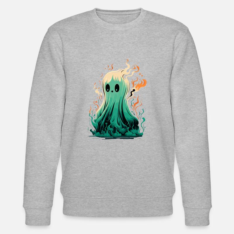 Ghost on fire - Stanley/Stella CHANGER Unisex Organic Sweatshirt - heather grey