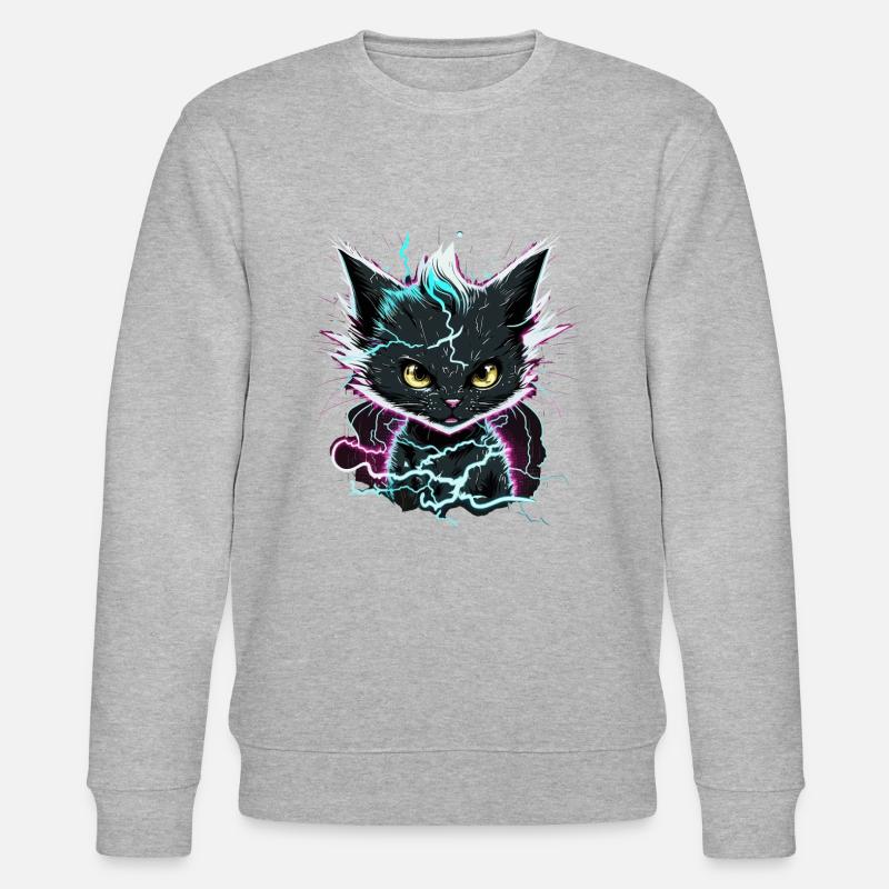 Chat de puissance - Sweat bio CHANGER Stanley/Stella Unisexe - gris chiné