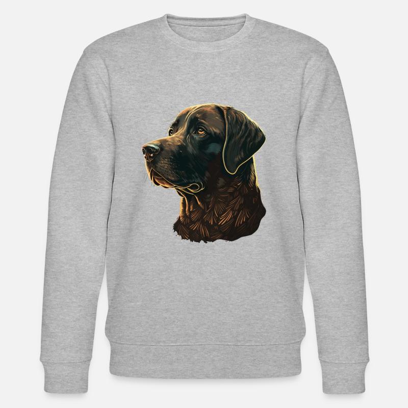 Ruhiger Labrador Retriever - Stanley/Stella Unisex Bio-Sweatshirt CHANGER - Grau meliert