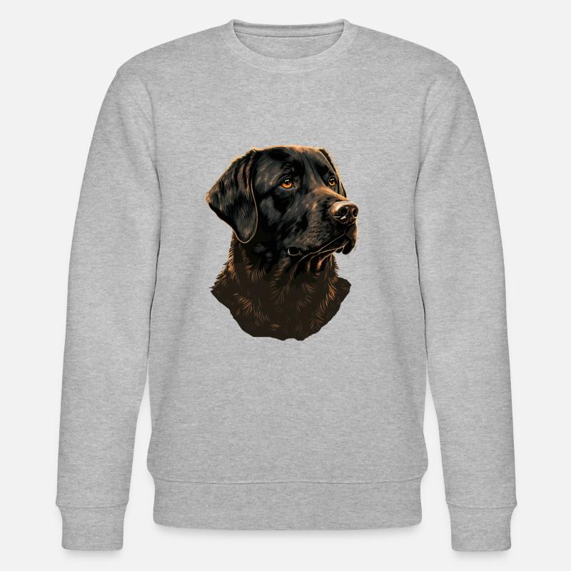Schwarzer Labrador Retriever - Stanley/Stella Unisex Bio-Sweatshirt CHANGER  - Grau meliert