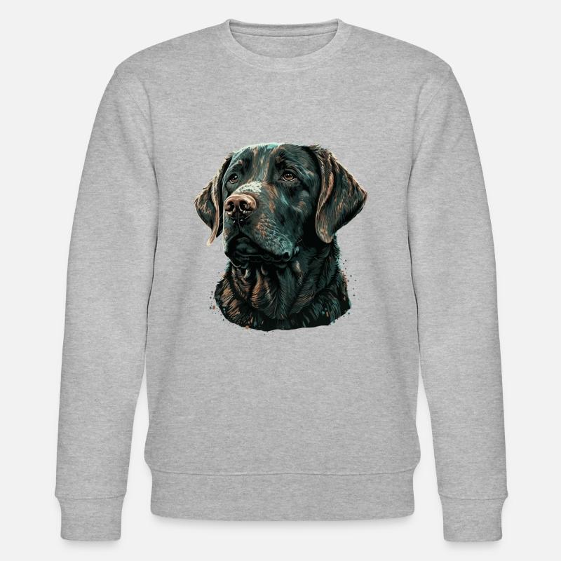 Alter Labrador Retriever - Stanley/Stella Unisex Bio-Sweatshirt CHANGER  - Grau meliert