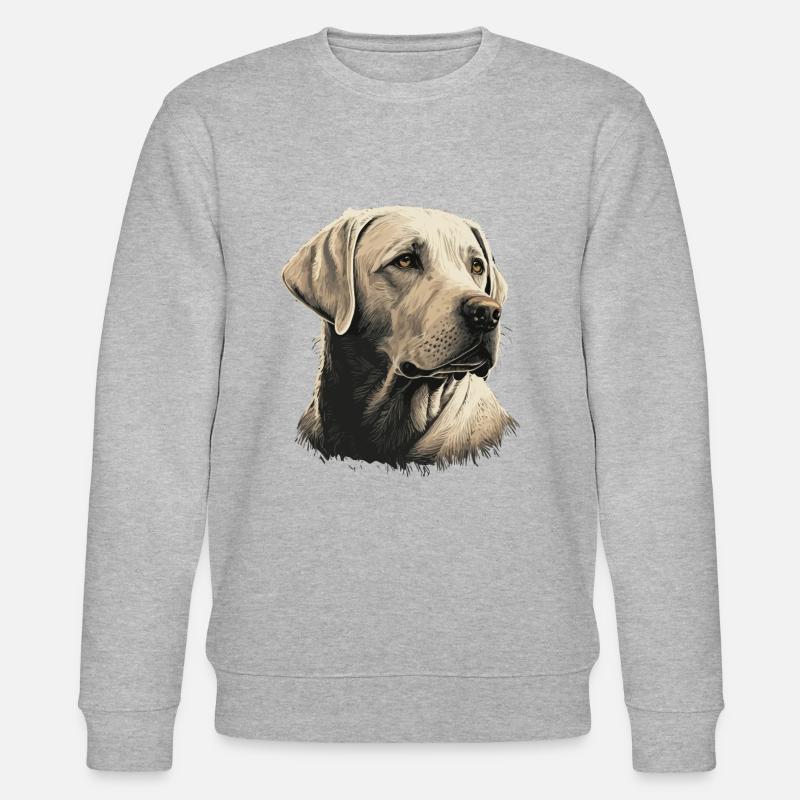 Weißer alter Labrador Retriever - Stanley/Stella Unisex Bio-Sweatshirt CHANGER  - Grau meliert