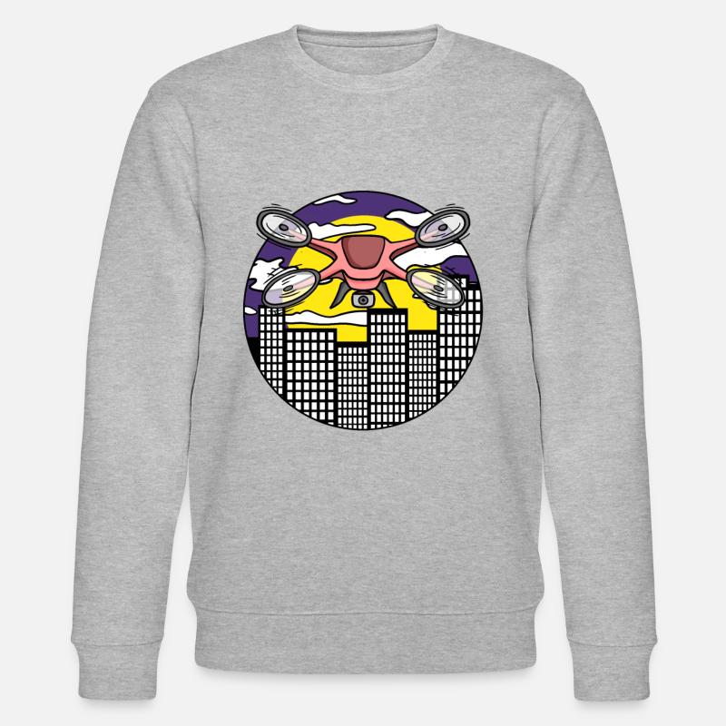 Drone Drone Drones - Stanley/Stella CHANGER Unisex Organic Sweatshirt - heather grey